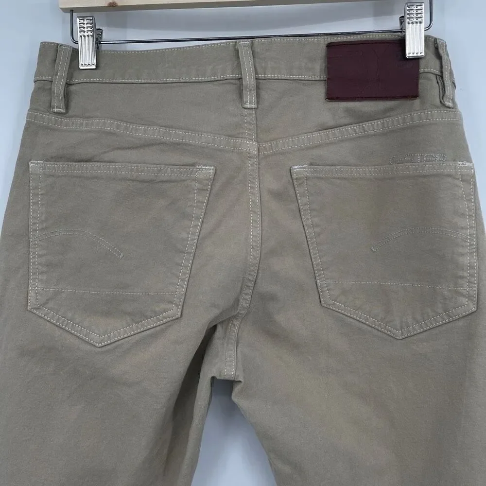 G-Raw Star Khaki Straight Leg Slim Fit Chino Denim Pants Size 29/30